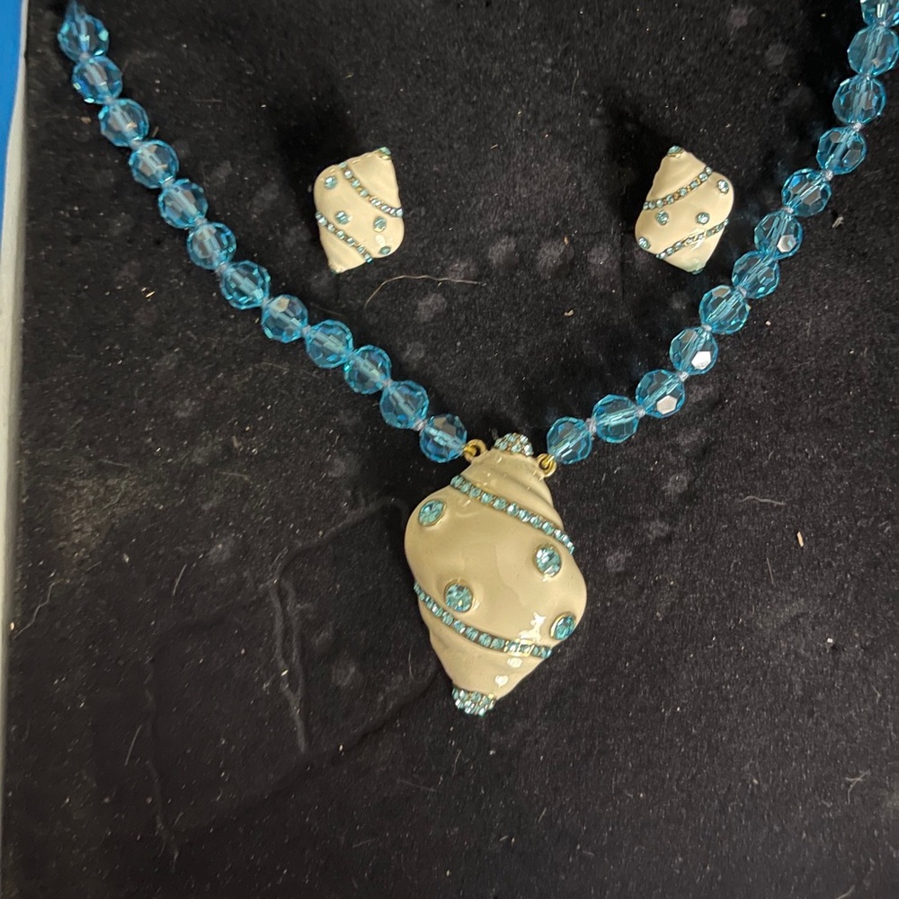 Heidi Daus Blue and Gold Necklace